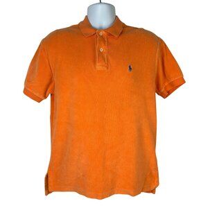 Polo Ralph Lauren Orange Short Sleeve Mens Polo Shirt M 100% Cotton
